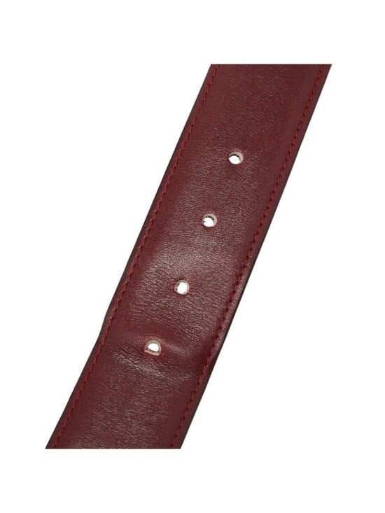 Celine Vintage Carriage Belt 70 Wine Red Bordeaux Leather main image 4
